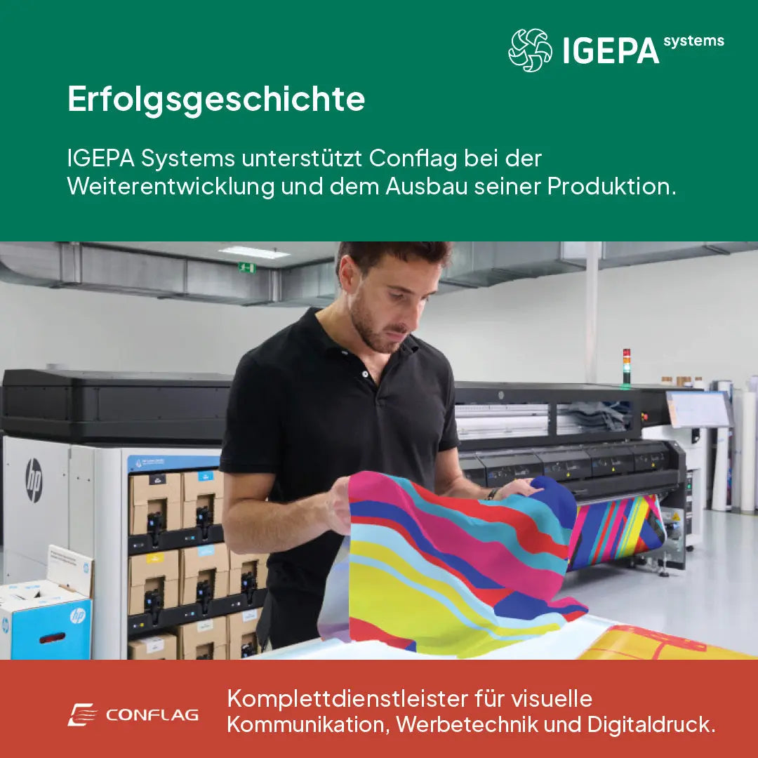 Success Story - Fahnen und noch viel mehr Conflag wird mit HP Latex FS50 flexibler